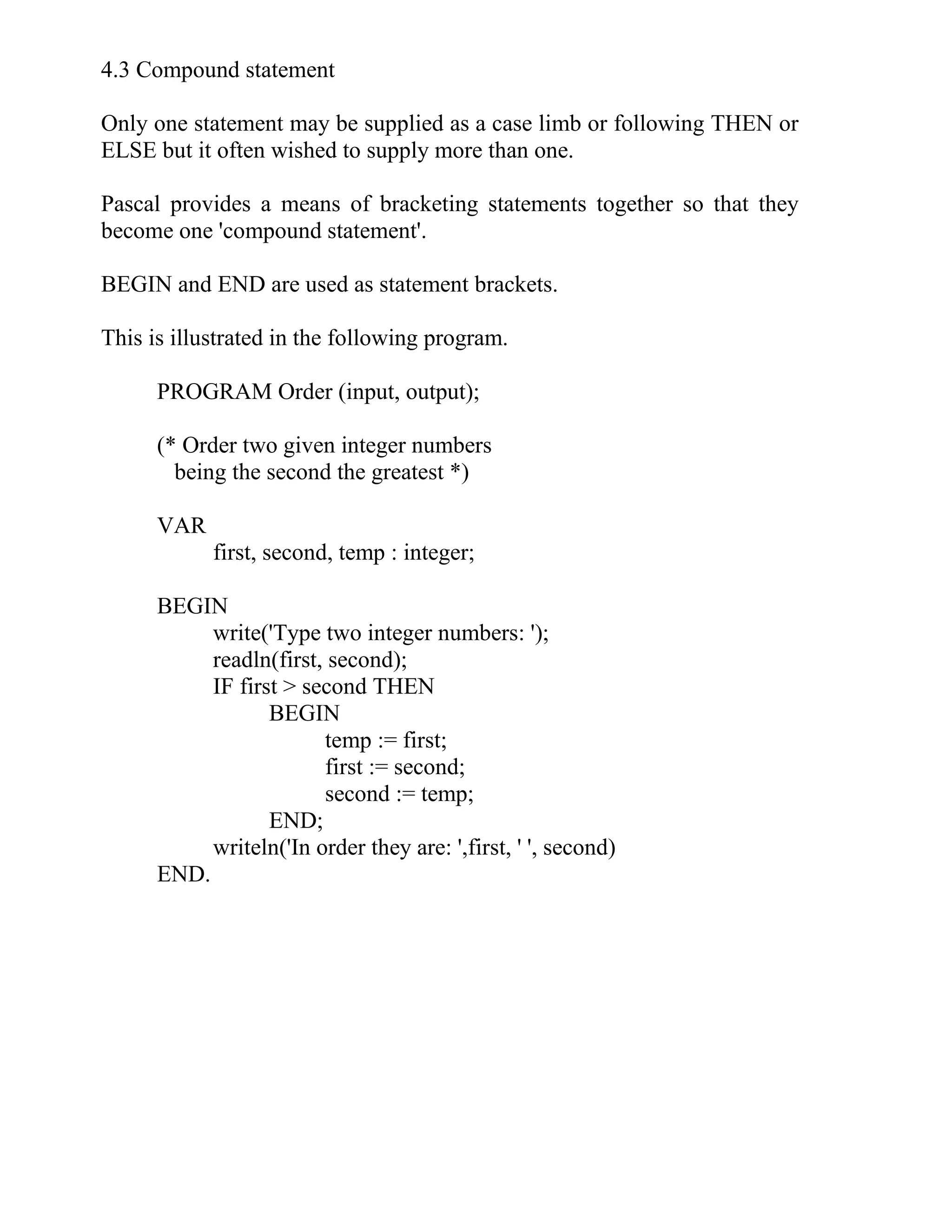 Pascal programming lecture notes | PDF