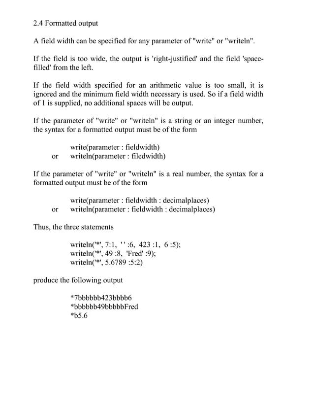 Pascal programming lecture notes | PDF