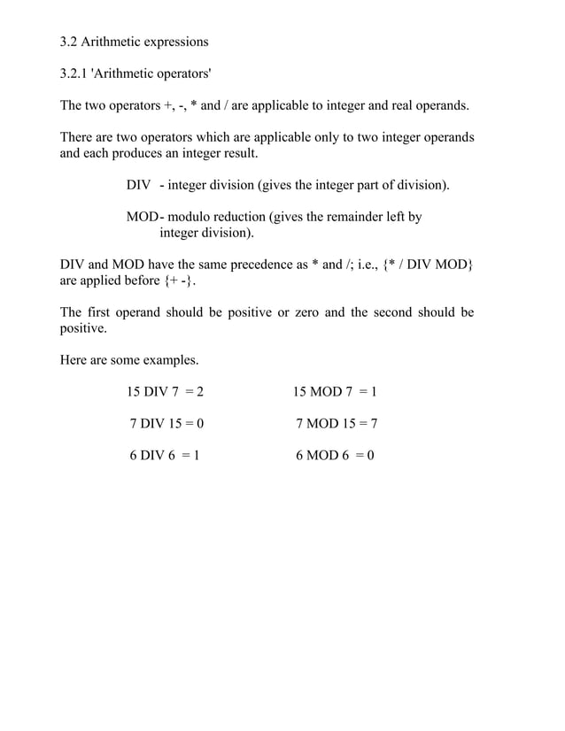Pascal programming lecture notes | PDF