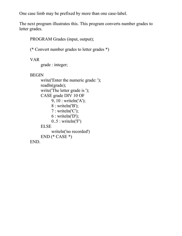 Pascal programming lecture notes | PDF