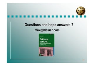 Questions and hope answers ?
     max@kleiner.com




                               27
 