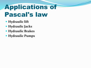 Pascals law | PPTX