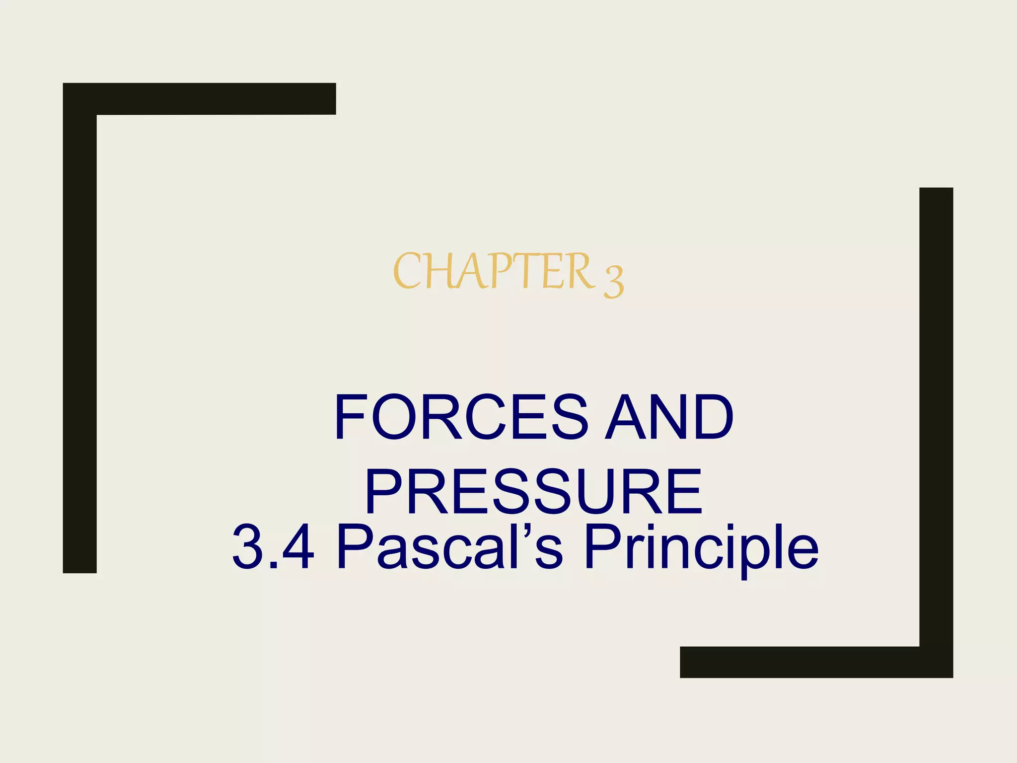 Pascal's principle PPT