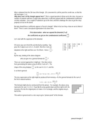 Pascal’s triangle | PDF