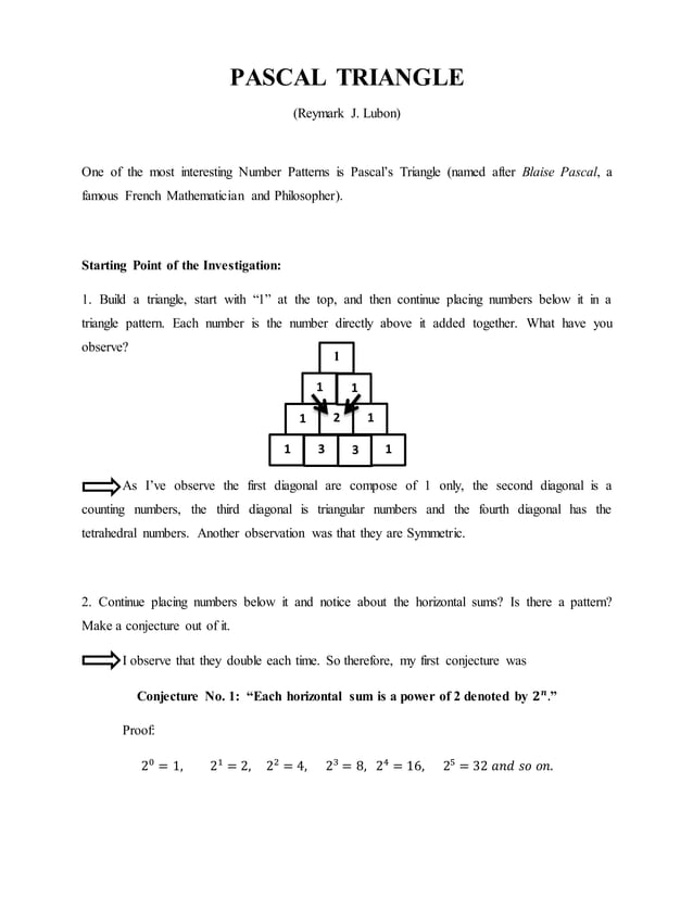 Pascal Triangle | PDF