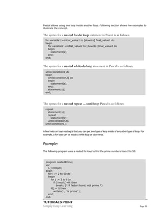 Pascal tutorial | PDF