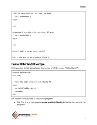 Pascal tutorial | PDF