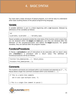 Pascal tutorial | PDF
