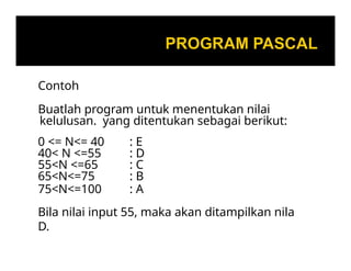 Pemrograman Pascal Untuk Pemula dan medium | PPTX
