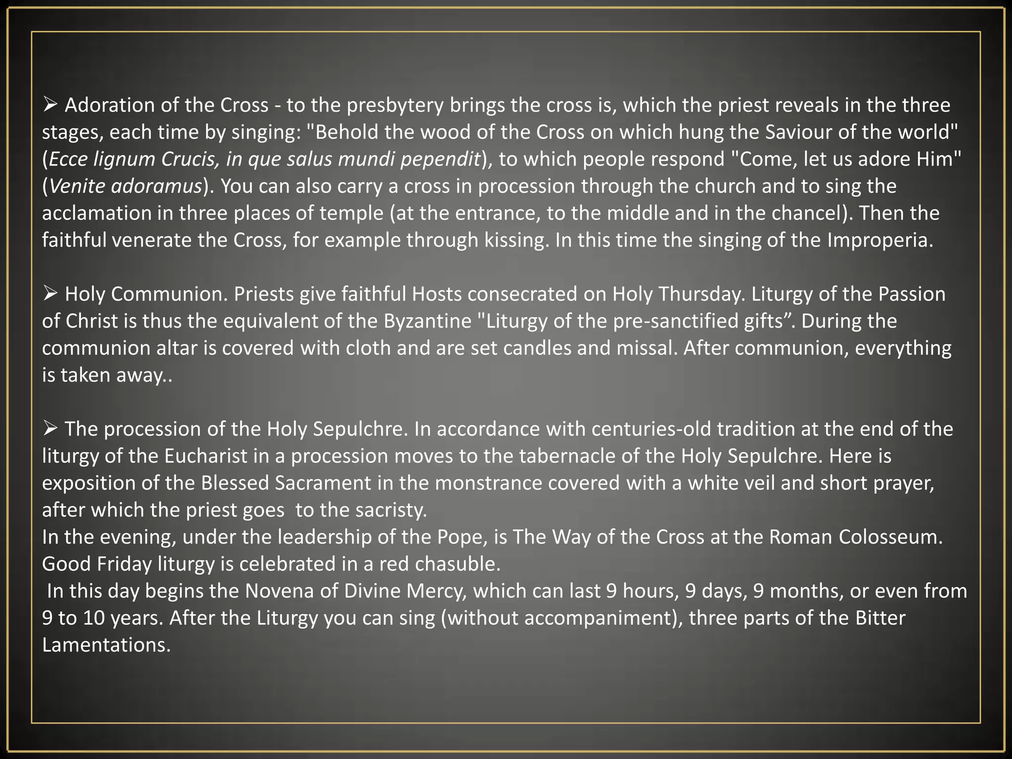 1. Reading Isaiah 52.13 - 53.12 The prophet Isaiah foretells the Messiah's suffering  . "He carried our sorrows, " "Like a lamb to the slaughter, and as a sheep is silent before shearers her, so he opened not his mouth”