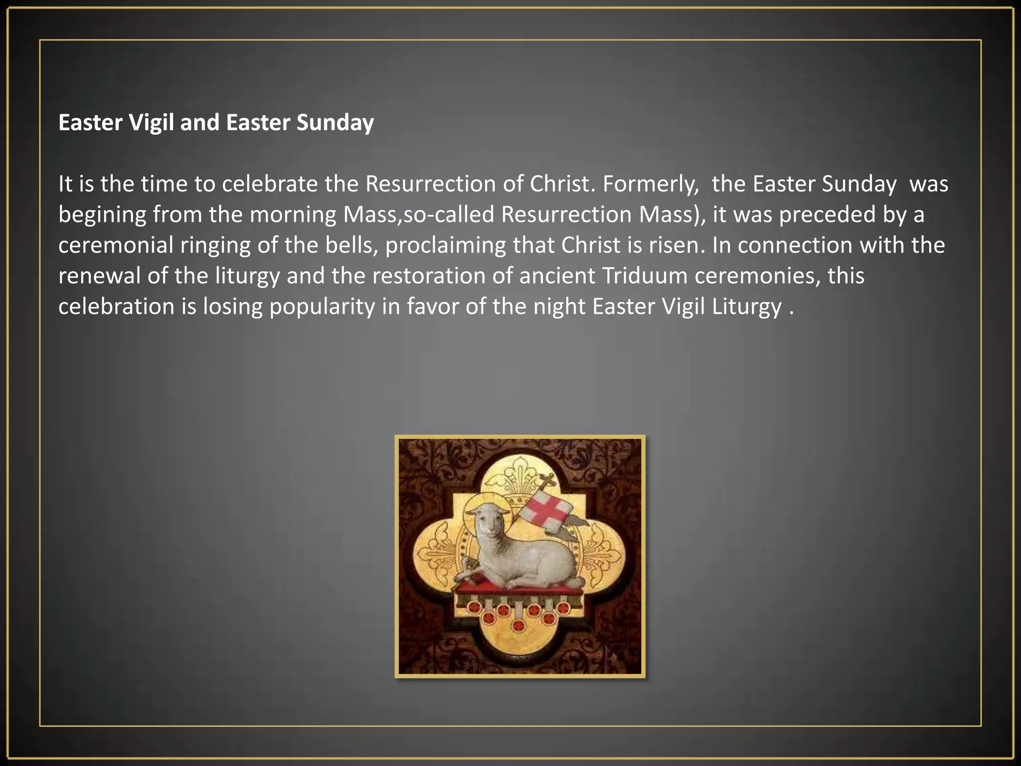 Monstrance with the Body of Christ in the chapel of the Holy Sepulchre