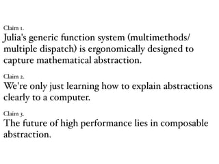 Designing linear algebra into Julia | PDF