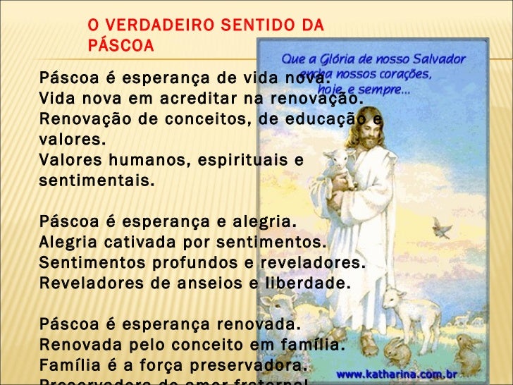 O Real Sentido Da Páscoa , Páscoa, seu real sentido – OYEF