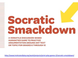 Answers
Jefferson: 1, 4, 8, 10
Hamilton: 2, 3, 5, 6, 7, 9
See handout for explanations
http://www.instituteofplay.org/work/projects/print-play-games-2/socratic-smackdown/
 