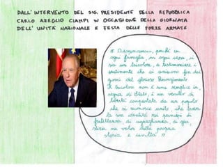 Attraverso la lettura di alcuni articoli della Costituzione italiana, conoscere i concetti di diritto e dovere. ATTIVITÀ  E CONTENUTI:Italiano:filastrocche  in italiano e in dialetto veneto sulla Costituzione italiana e sui rifiuti.
