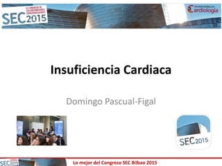 Lo mejor del Congreso SEC Bilbao 2015
Insuficiencia Cardiaca
Domingo Pascual-Figal
 