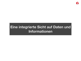 Eine integrierte Sicht auf Daten und
Informationen
 