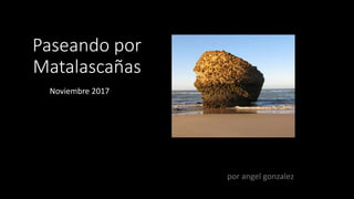 Paseando por
Matalascañas
Noviembre 2017
por angel gonzalez
 