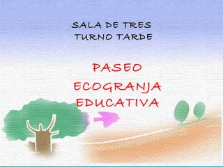 SALA DE TRES  TURNO TARDE PASEO ECOGRANJA EDUCATIVA 
