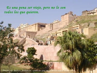 Fuerte de Amber, fortaleza - palacio que se asienta sobre una colina Es una pena ser viejo, pero no lo son todos los que quieren. 