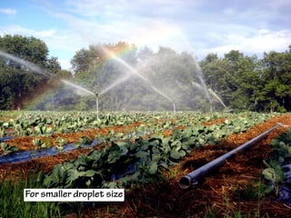 For smaller droplet size
 