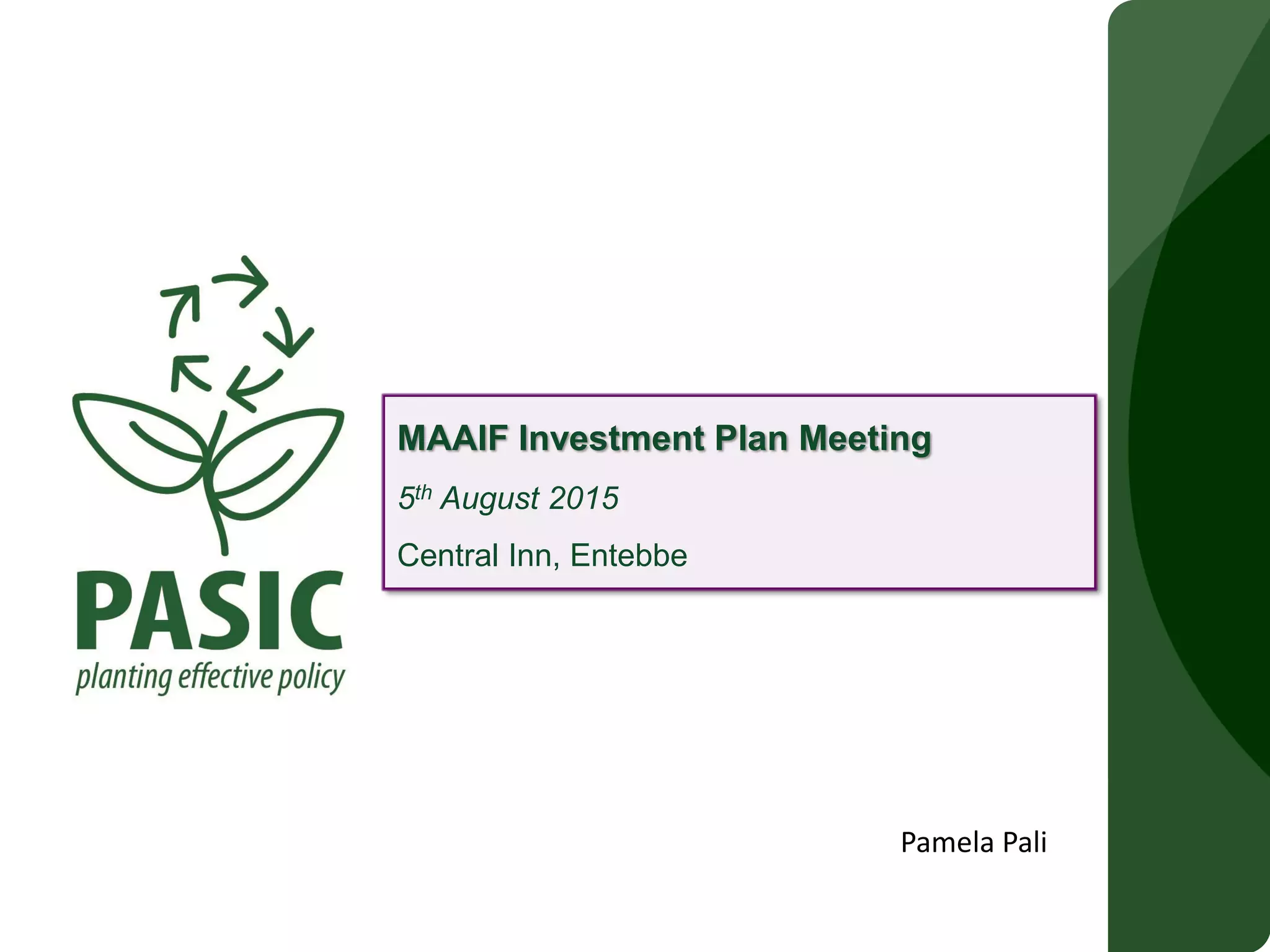 PASIC progress report -Pamela Pali. | PDF