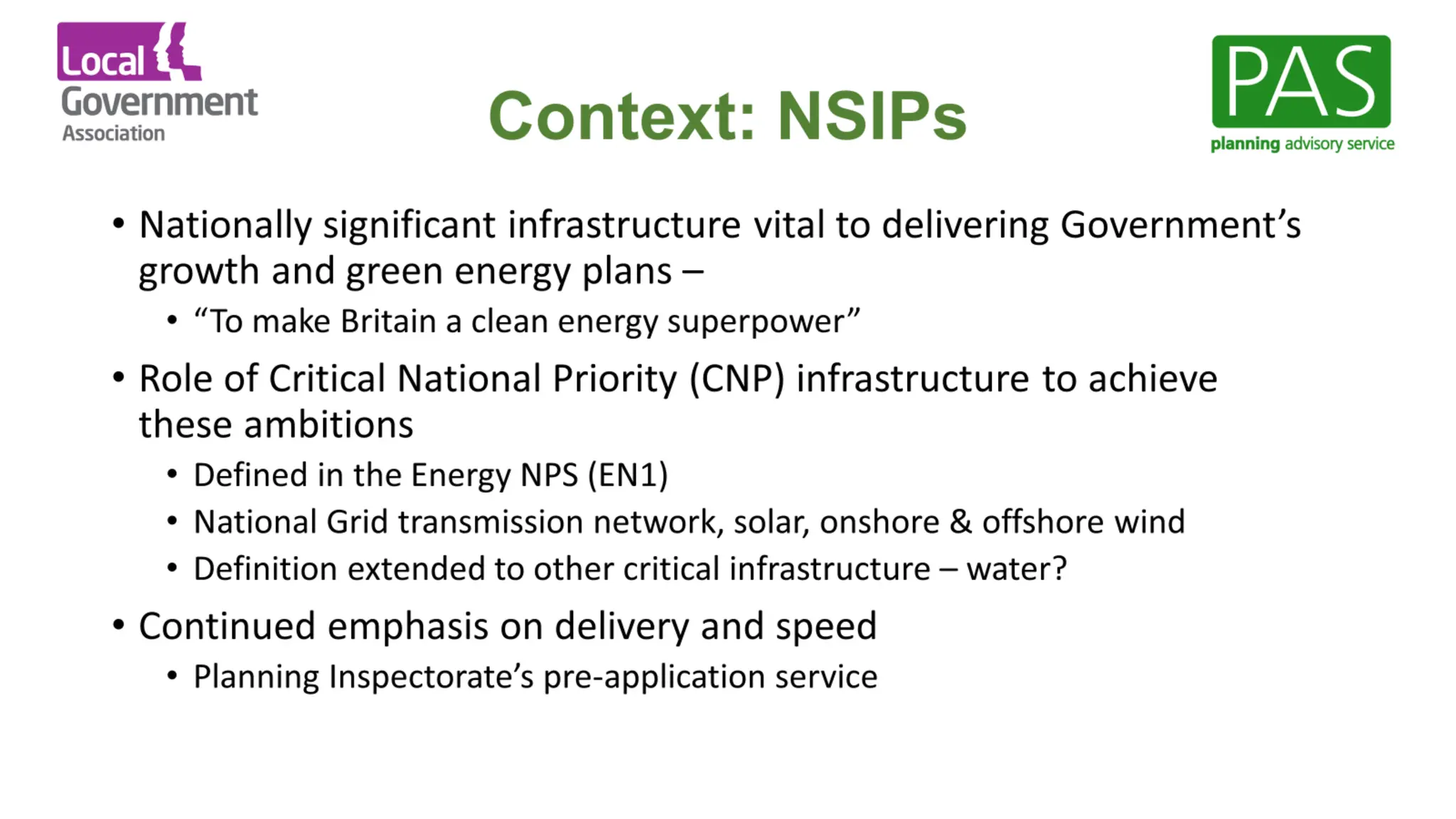 Infrastructure and delivery
• The 1.5 million homes target depends on strong infrastructure to ensure
accessibility and essential services.
• Developer contributions are an important sources of funding
infrastructure – need to balancing delivery without stalling development.
• Absence of proper infrastructure planning, can detrimentally impact
existing and new communities and businesses and lead to negative
perception of new development
• New focus on logistics and digital infrastructure reflects broader
economic shifts – more on this from MHCLG colleagues later
• Effective infrastructure planning is key to delivering projects at both local
and national levels.
 