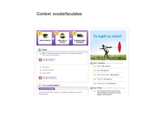 Context: scoala/faculatea
 