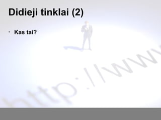 Didieji tinklai (2)
? Kas tai?
 
