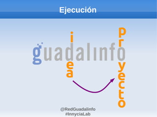 Ejecución

                 p
   i             r
  e              y
  a              e
                 c
                 t
@RedGuadalinfo
                 o
 #InnyciaLab
 