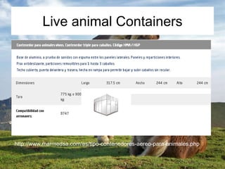 Live animal Containers 
http://www.marmedsa.com/es/tipo-contenedores-aereo-para-animales.php 
 
