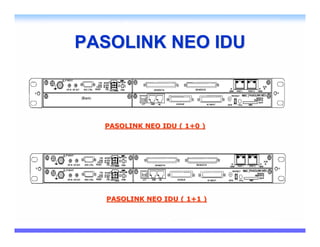 PASOLINK NEO IDU



  PASOLINK NEO IDU ( 1+0 )




  PASOLINK NEO IDU ( 1+1 )
 