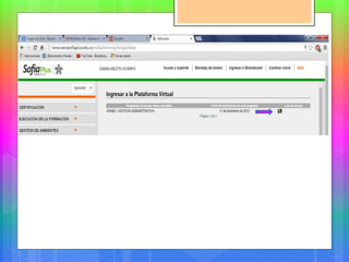 Paso para entrar a la plataforma sofía plus