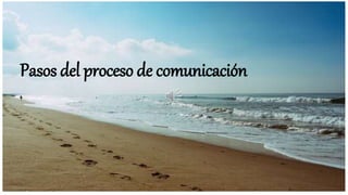Pasos del proceso de comunicación
 