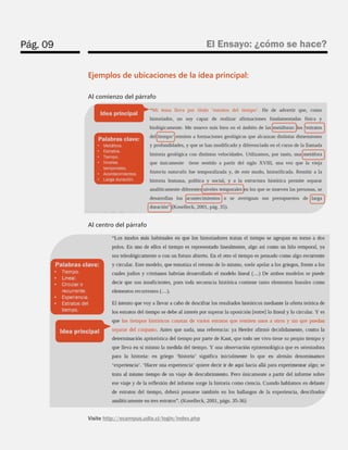 Pág. 09 
El Ensayo: ¿cómo se hace? 
Visite http://ecampus.udla.cl/login/index.php 
Ejemplos de ubicaciones de la idea principal: 
Al comienzo del párrafo 
Al centro del párrafo  