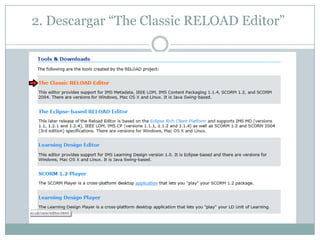 Pasos a seguir en la descarga, instalación y uso de reload editor ...