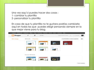 Una vez aquí si puedes hacer dos cosas :
1- cambiar tu plantilla
2- personalizar tu plantilla

En caso de que tu plantilla...