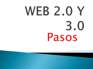WEB 2.0 Y 3.0 Pasos 