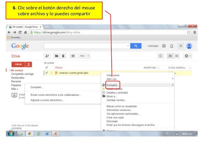 Listo!, ya puedes
trabajar con un
documento
colaborativo