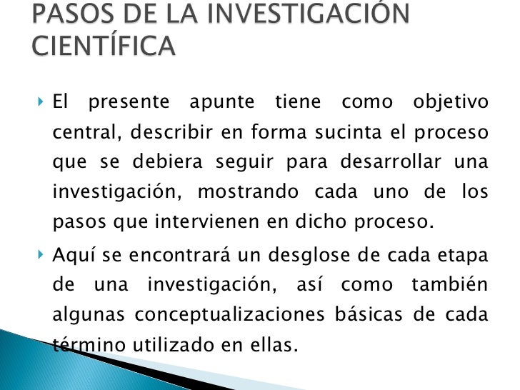 Pasos De La Investigación CientíFica