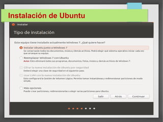 Instalación de Ubuntu
 