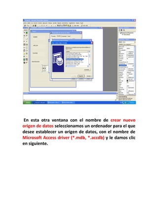 Pasos Para Conectar Una Base De Datos En Visual Basic | PDF