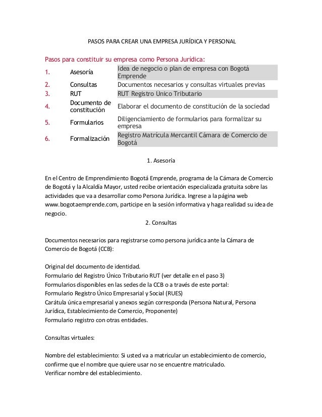 Pasos Para Constituir Su Empresa Como Persona Juridica