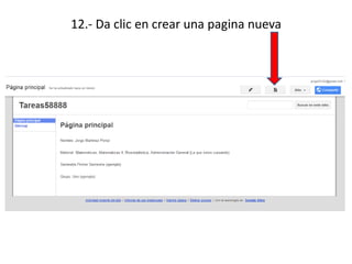 12.- Da clic en crear una pagina nueva
 