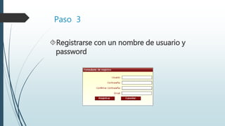 Pasos para crear una cuenta en scribd | PPTX