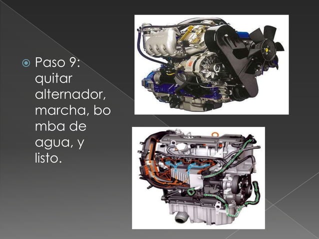 Pasos para desarmar un motor de combustión interna