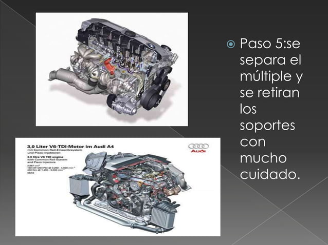 Pasos para desarmar un motor de combustión interna