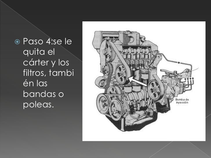 Pasos para desarmar un motor de combustión interna