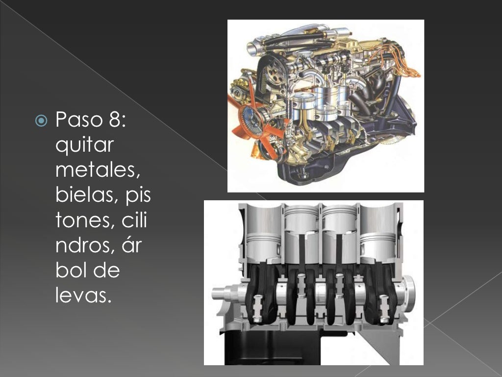 Pasos para desarmar un motor de combustión interna