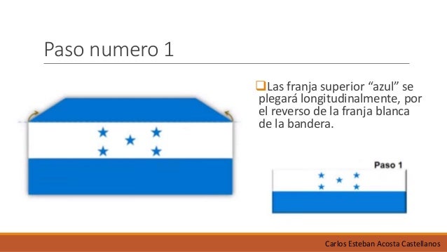 Pasos para doblar la Bandera Nacional De Honduras